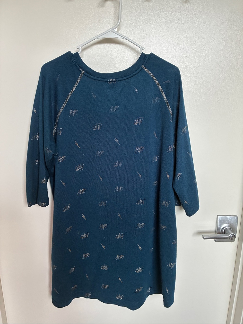 Warner Bros. Teal Blue Women's Long-Sleeve Sleep Shirt - Picture 2 of 14
